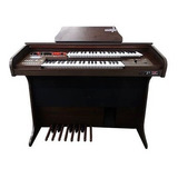 Órgão Eletrônico Harmonia Modelo Hs75 - Preto Fosco E Marron