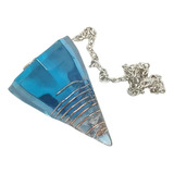 Orgonite Pêndulo Raio Azul - Cristal Purificação