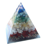 Orgonite Pirâmide - Pedras Dos 7 Chakras - Equilibrio