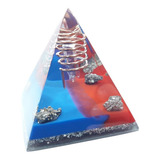 Orgonite Piramide- Azul 12 - Pirita- Abundancia Prosperidade