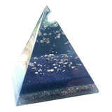 Orgonite Piramide- Azul 23 - Pirita-