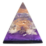 Orgonite Pirâmide Ametista Transmutação Chama Violeta