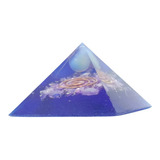 Orgonite Pirâmide Azul Com Pedra Da