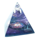 Orgonite Pirâmide Violeta7- Ametista- Proteção, Transmutação