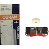 Osram Puritec- Lamp + Reator + Soq. 24w Uv-c Germicida