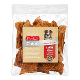Osso Chips Carne Kadi  220g Petisco Cães Couro Bovino