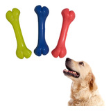 Osso Mordedor Para Cachorro Pequeno Borracha Com Aroma Kit 3