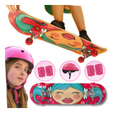 Ótimo Kit Skate Infantil Estampa Menina