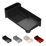 Ou Escorredor De Louças Pratos Copos Com Porta Talheres Cozinha Cor Preto