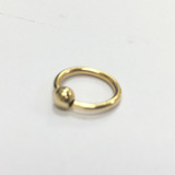 Ouro 18k Argola Ferradura Piercing Cartilagem Tragus Septo