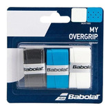 Overgrip Babolat My Overgrip X3 - Branco/azul/preto