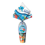 Ovo D Páscoas Smurfs 80g C Copo E 16 Pegadas Caça Aos Ovos