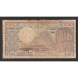 P-16d.2 Antiga Cédula De Camarões 1.000 Francs Ano 1982