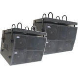 P.a. Line Array (dupla) 4x8 Ativa+passiva 1600w Nhl