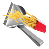 Pá Pegador Aço Inox Batata Palito Frita Na Caixinha Fastfood Cor Cinza