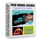 Pack 200 Artes Mídias Sociais Editáveis