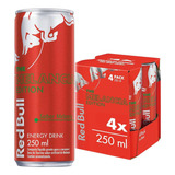 Pack 4un Energético Red Bull Melancia Edition Lata 250ml