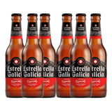 Pack 6 Cerveja Estrella Galicia Puro Malte Longneck 355ml
