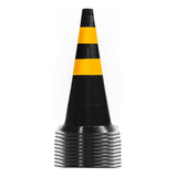 Pack C/ 10 Cones De 50cm Ax Esportes - Preto E Amarelo
