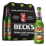 Pack Cerveja Alemã Becks Garrafa 330ml
