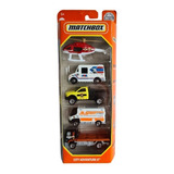 Pack Com 5 Carrinhos Matchbox Mbx City Adventure Ii