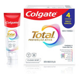 Pack Creme Dental Colgate Total 12 Clean Mint 90g 4 Unidades