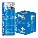 Pack De 4 Latas Red Bull Energético, Cereja Edition, 250ml