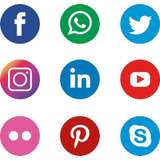 Pack De Ícones De Redes Sociais - Photoshop Psd 