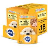 Pack Ração Úmida Pedigree Para Cães Filhotes Sachê Frango 100g - 18 Unidades