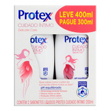 Pack Sabonete Líquido Íntimo Delicate Care Protex Cuidado Íntimo Frasco 200ml Cada Leve 400ml Pague 300ml