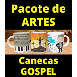 Pacotão Estampas & Vetores Artes Canecas Gospel 140 Imagens 