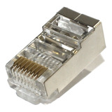 Pacote 100 Conector Blindado Cat6 Rj45