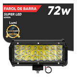 Pacote 2 Farol De Barra Led 10~30v 72w Frizz Jeep Troller