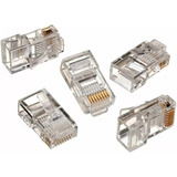 Pacote 50 Conector Rj45 Cat6 Ouro