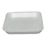 Pacote C/ 50und De Bandeja De Isopor P/ Frios B1 Rasa Branca