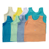 Pacote Com 10 Camisetas Regatas Para Bebê 100% ALG. (p,m,g)