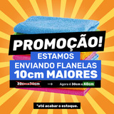 Pacote Com 10 Panos De Microfibra Flanela Lava Carro Anti Risco Limpa Moveis