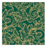 Pacote Com 20 Guardanapos 33x33cm Baroque Gold/green Fsc Mix