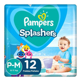 Pacote De Fraldas Para Água Splashers P-m 12 Unid Pampers