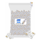 Pacote Rj45 Conector Macho Cat5e Vazado Atacado 1000un