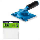 Pad Ajustável 360° Com Rosca + 2 Refis De Pad 4'' Flocado