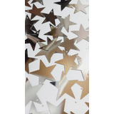 Paete Estrela Prata Espelhado Brilhante 30mm Pacote 50gramas