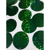 Paete Verde Holográfico Grande 40mm Pacote
