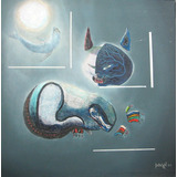 Pagal Pintura Quadro Arte Moderna Brasileira Animais #4