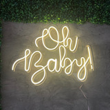 Painel Acrílico Led Neon Oh Baby