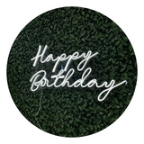 Painel Acrílico Neon Happy Birthday Feliz