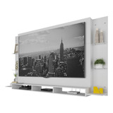 Painel Com Suporte Tv 75 Web Multimóveis V1049 Cor Branco
