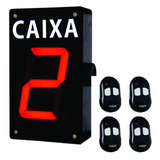 Painel De Fila Única Slaser - Caixa - 4 Controles Remotos