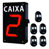 Painel De Fila Única Slaser - Caixa Com 6 Controles Remotos