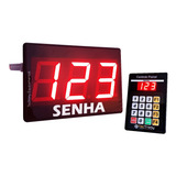 Painel De Senha 3 Dígitos Com Teclado Aleatório